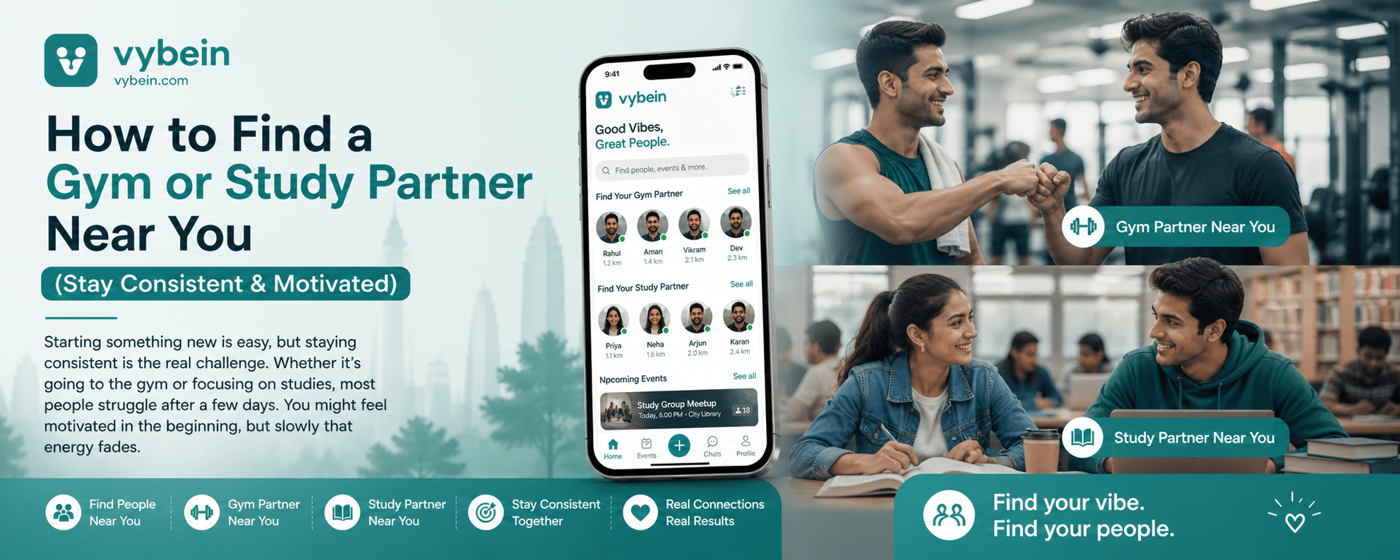 How to Find a Gym or Study Partner Near You (Stay Consistent & Motivated)