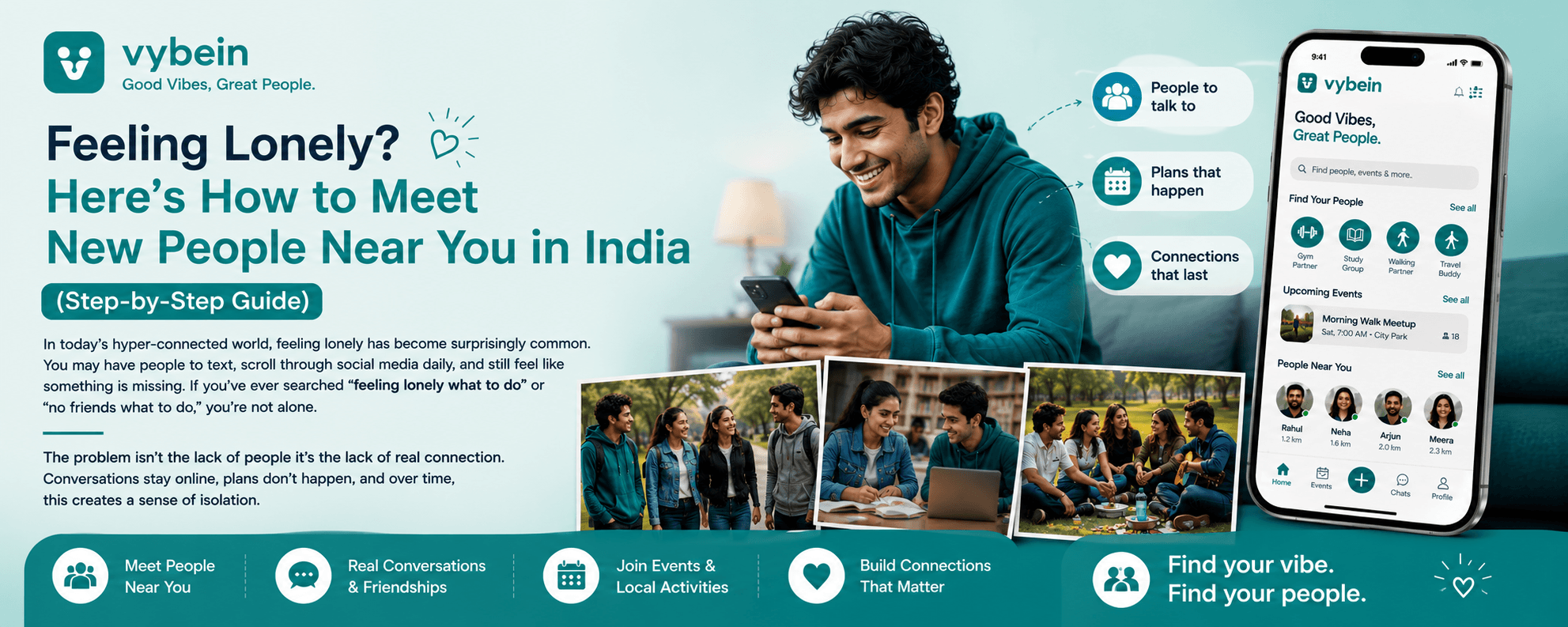 Feeling Lonely? Here’s How to Meet New People Near You in India (Step-by-Step Guide)