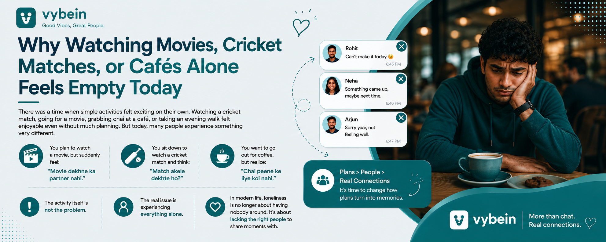 Why Watching Movies, Cricket Matches, or Cafés Alone Feels Empty Today