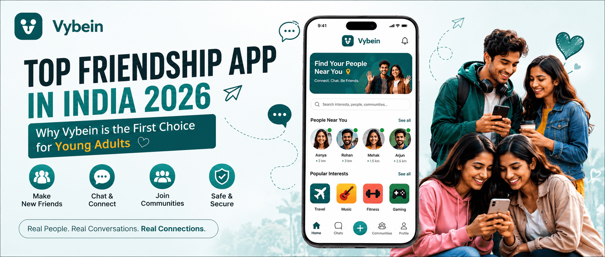 Top Friendship App in India 2026: Why Vybein is the First Choice for Young Adults